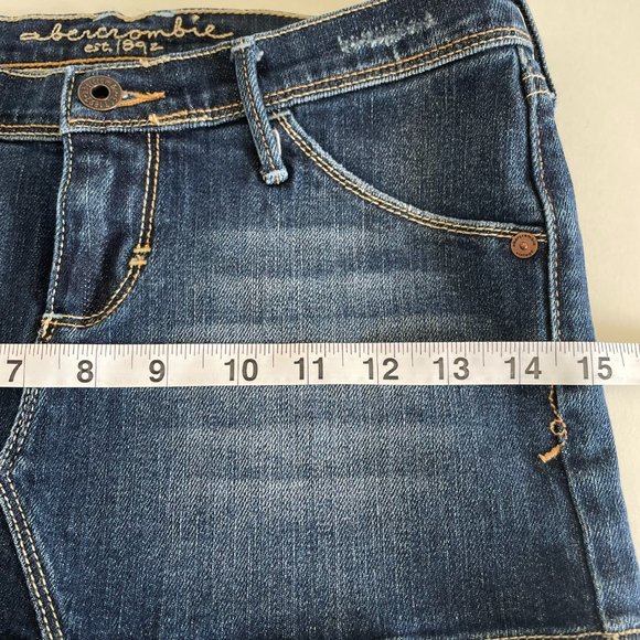 Abercrombie & Fitch Girls Stretch Denim Jean Skirt Size 14 - Picture 10 of 11